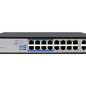 Scoop 16 Port Fast Ethernet AI PoE 150W 2 Gigabit 1SFP Switch