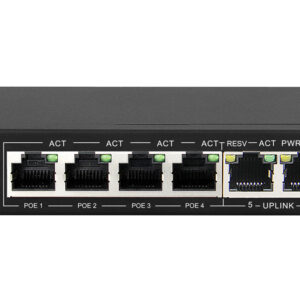 Scoop 6 Port Fast Ethernet 4 AI PoE 60W Switch