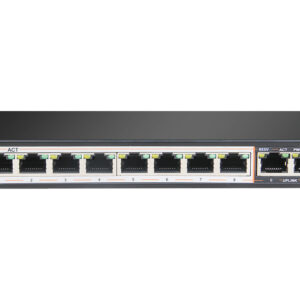 Scoop 8 Port Fast Ethernet AI PoE 96W 2 Gigabit Switch